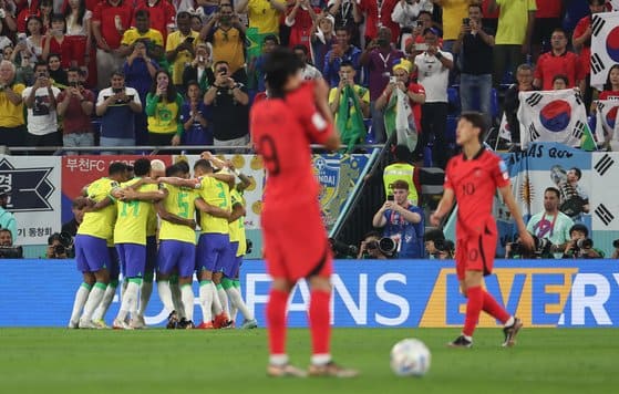 대한민국 8강 탈락, 브라질에 1대 4로 패배
